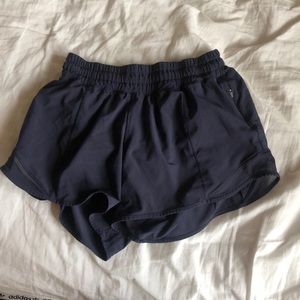 Navy lululemon running shorts